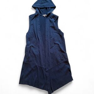 NWOT Lilla P Navy Hooded Vest